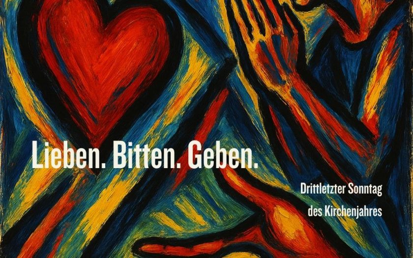 Lieben. Bitten. Geben. | Bild: Martin Dubberke & KI