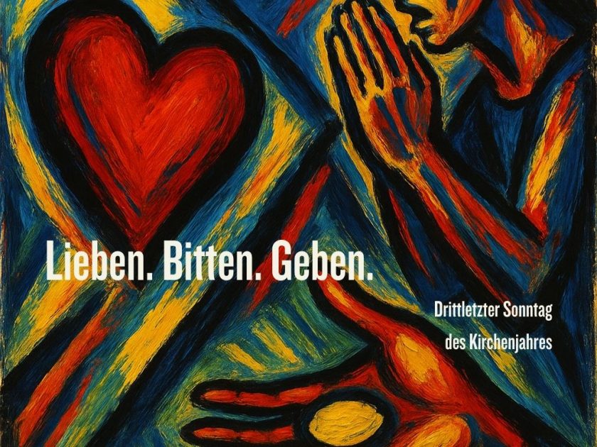 Lieben. Bitten. Geben. | Bild: Martin Dubberke & KI