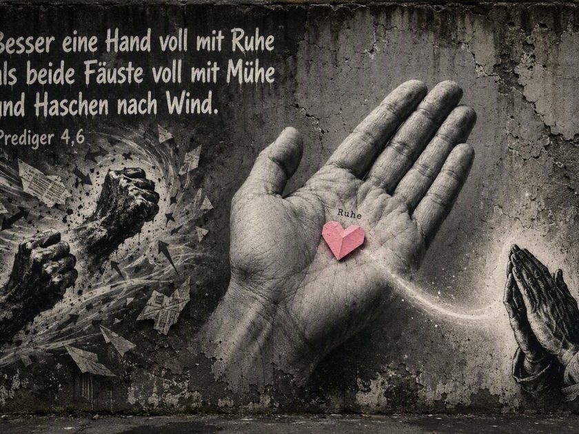 Ein Hand voll Ruhe | Bild: Martin Dubberke & KI