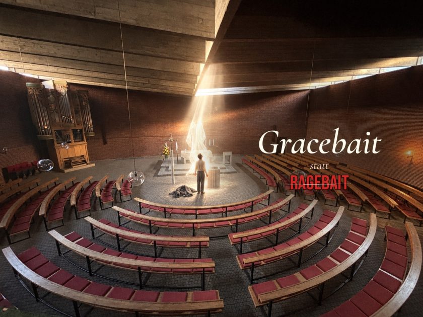 Gracebait statt Ragebait | Bild: Martin Dubberke (Originalfoto von Martin Dubberke mit einem Prompt von Martin Dubberke mit KI bearbeitet)